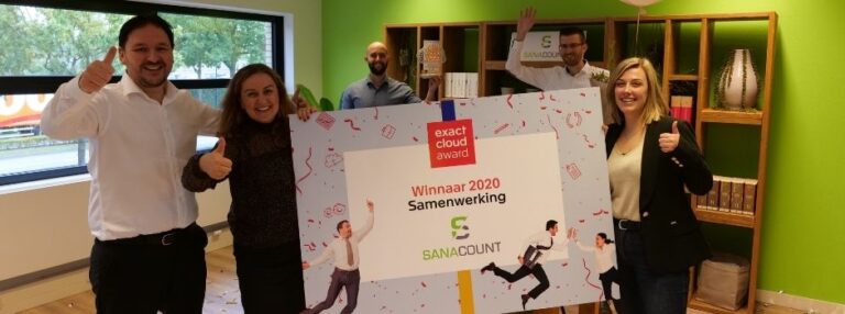 Sanacount wint Exact Samenwerking Award 2020